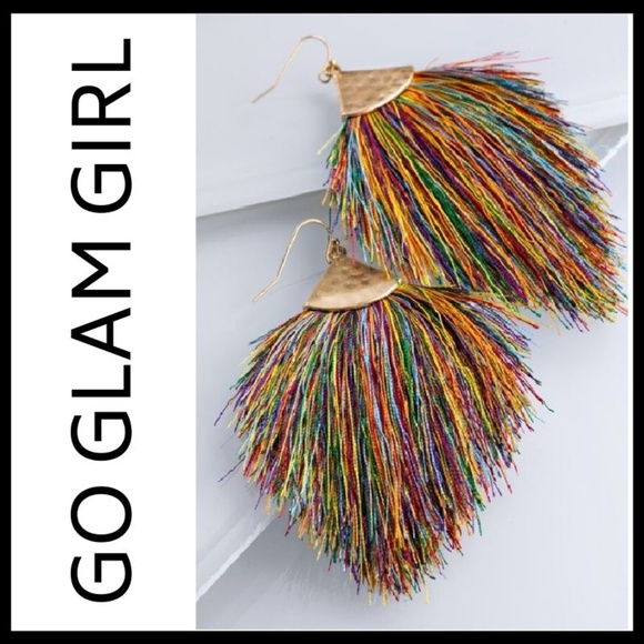 Glam Girl Fashion Jewelry - NWT Multicolor Fine Tassel Gold Dangle Earrings